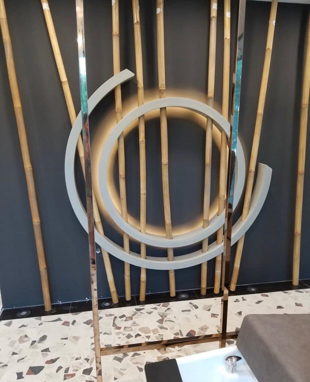 Spa: Mur dekorativ me bambu